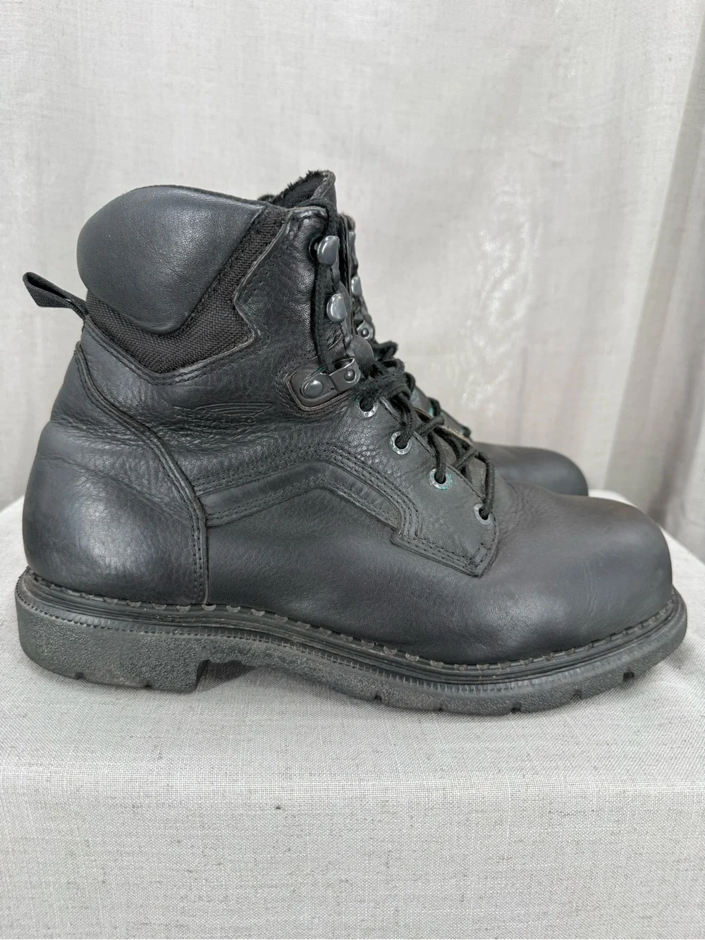 Red Wing 2223 Black Steel Toe Work Safety Boots Sz 10 2008 Made in USA
